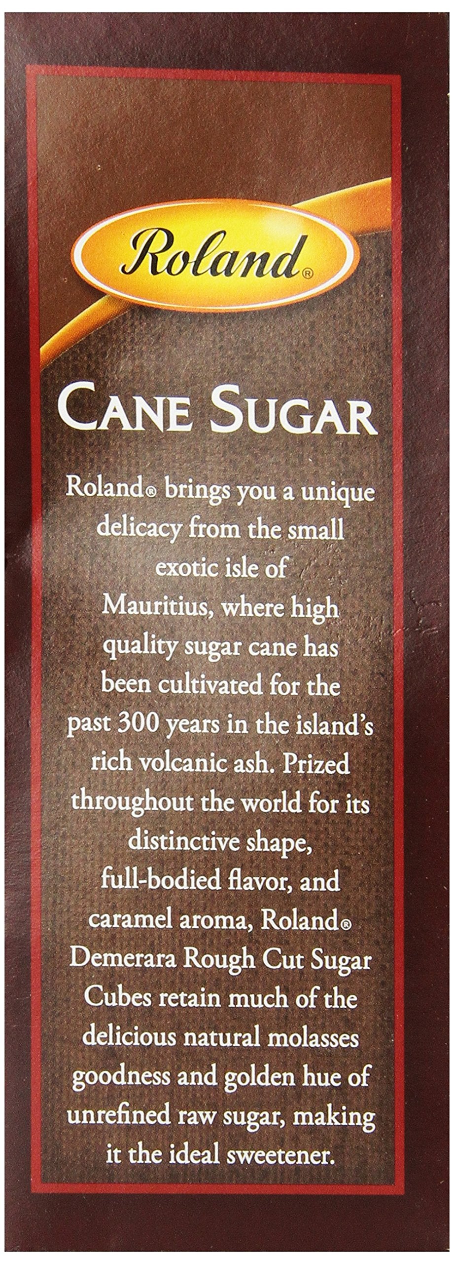 Roland Rough Cut Demerara Sugar Cubes, 17.6 oz, Pack of 6, Brown, Model 70830