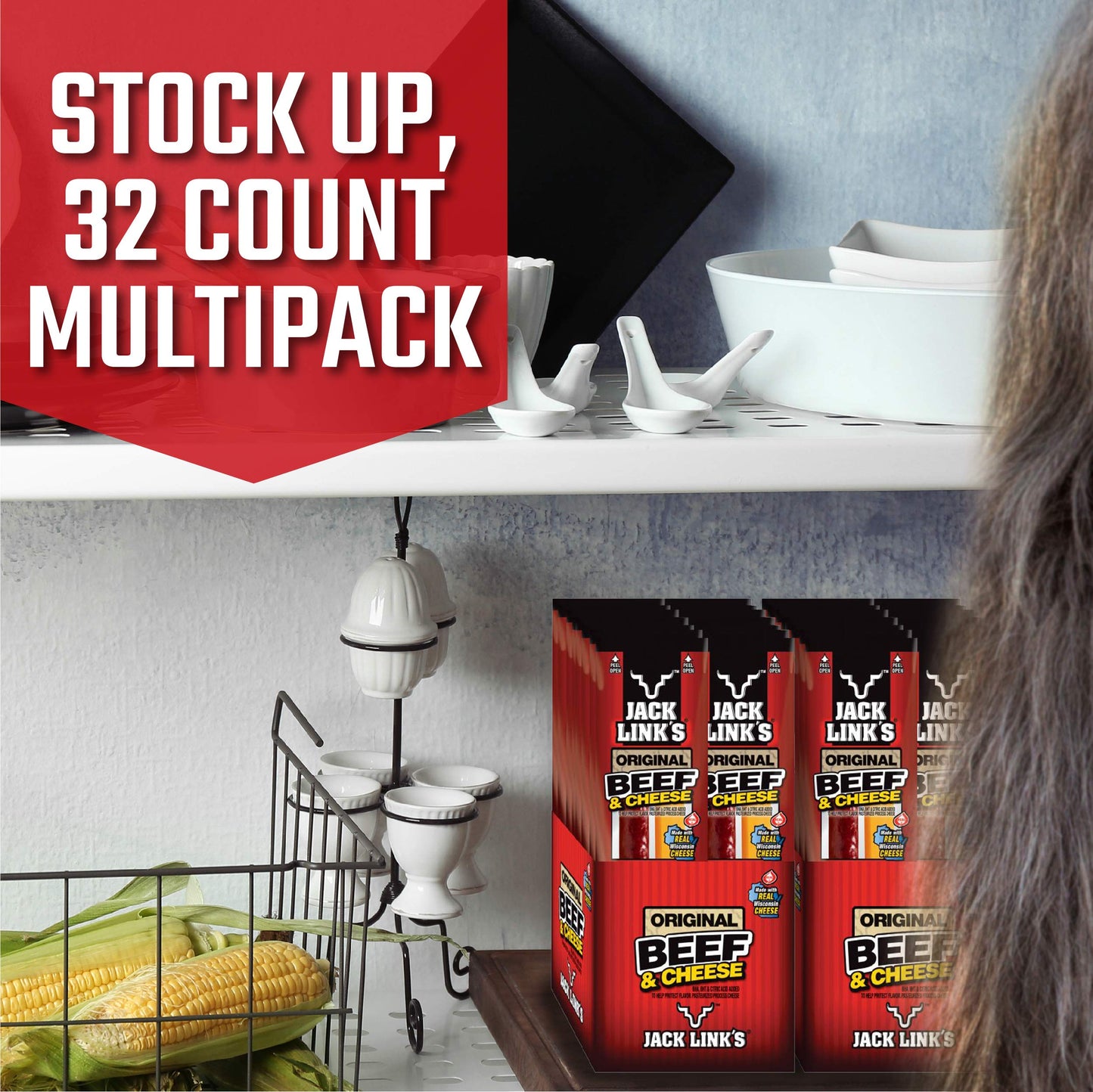 Jack Link'S Original Beef & Cheese Combo Pack, Original Beef Stick And Cheese Stick Made With Real Wisconsin Cheese - 7G Protein