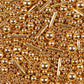 Gold Pearl Sprinkles For Cake Decorating, Gold Pearl Metallic Rod Mix, 4.23 Oz Gold Sprinkles For Cupcakes, Ice Cream, Cookies,