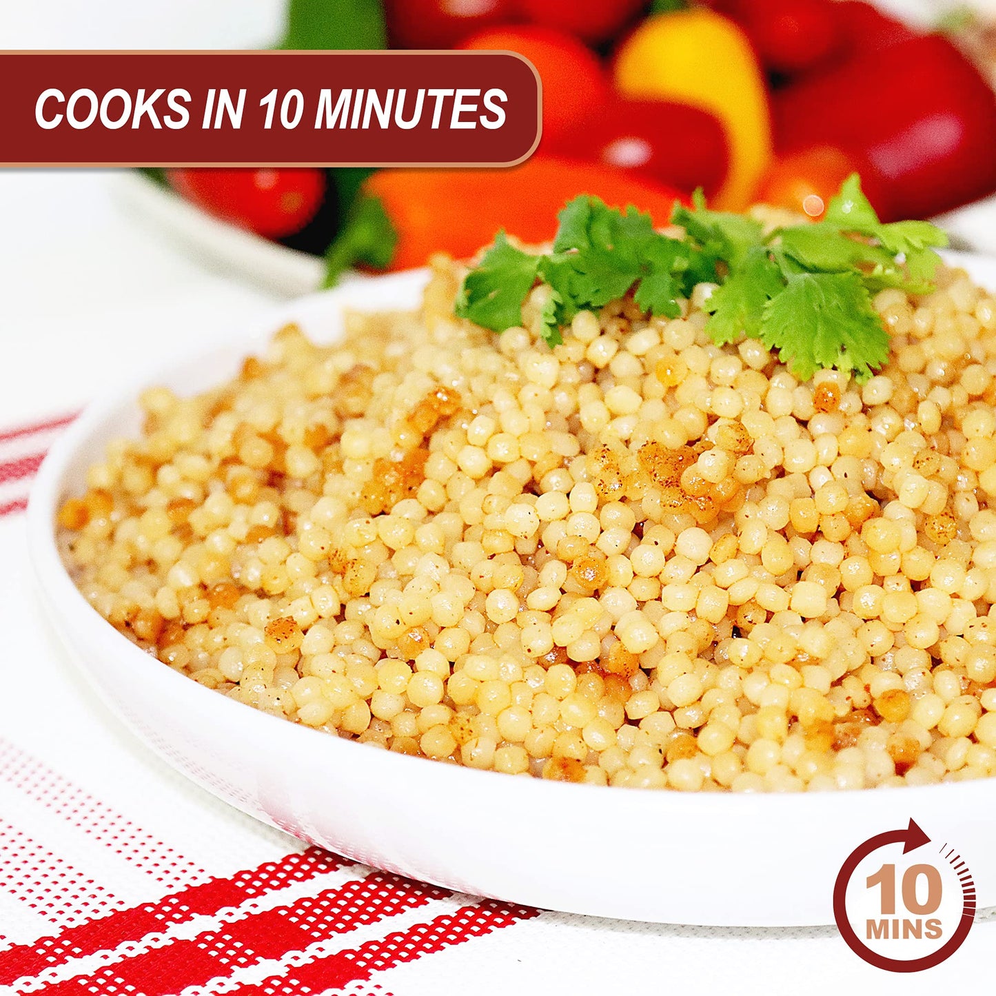 Barons Original Israeli Couscous Toasted Pasta | 100% Natural Pearled Noodles | 21.16oz Jar | Cooks in 10 Minutes | Kosher