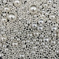 Weraru Edible Silver Pearl Sugar Sprinkles Candy Mixing Size Baking Edible Cake Decorations Cupcake Toppers Cookie Decorating Ce