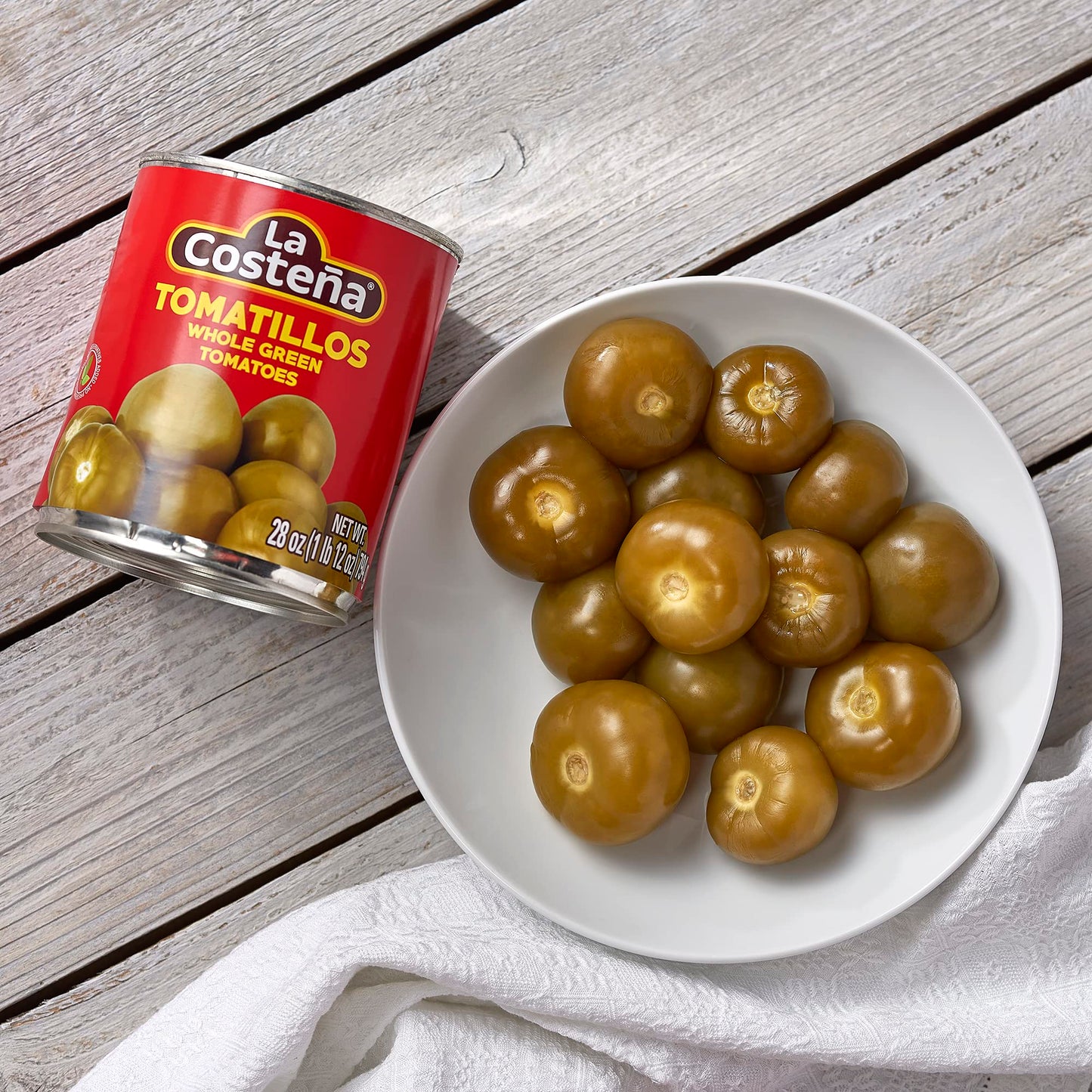 La Costeña Green Tomatillos, 28 Oz Can, Pack of 12, Model 828