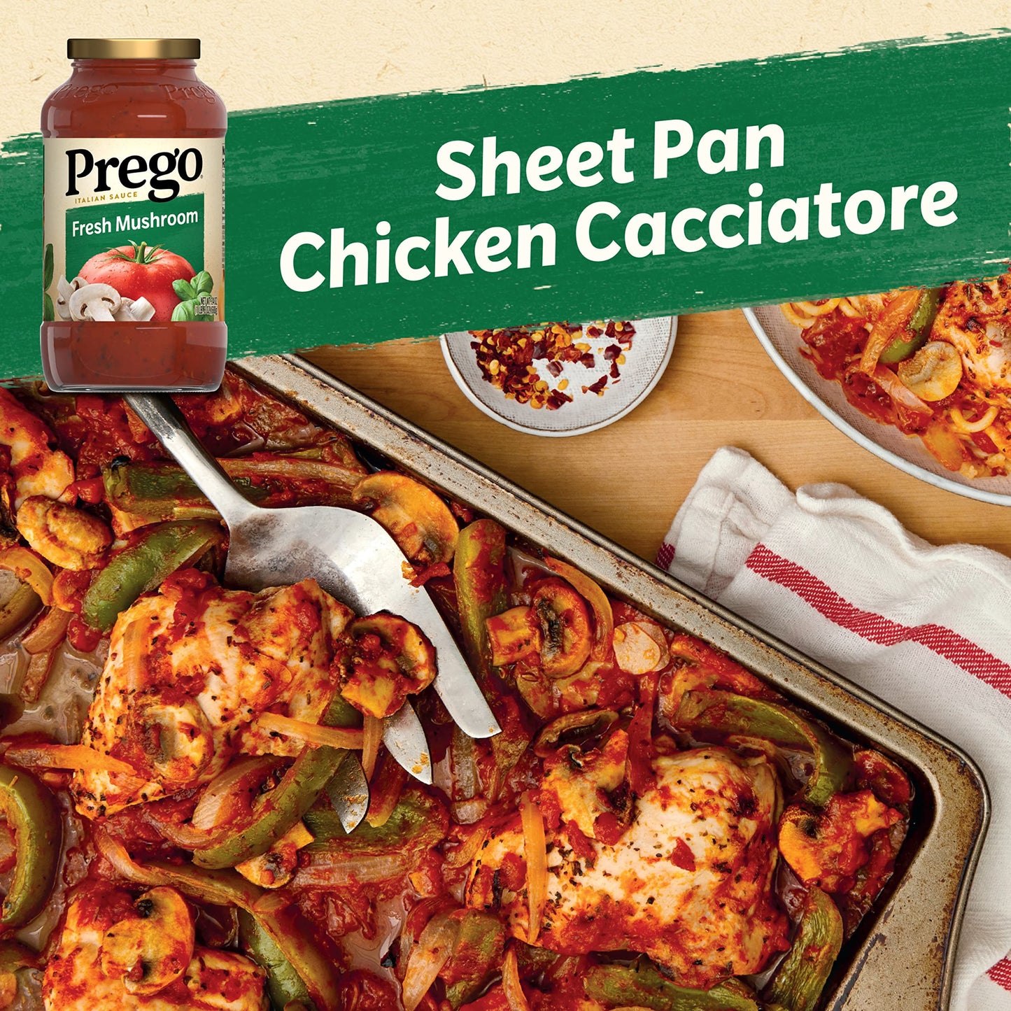 Prego Fresh Mushroom Pasta Sauce, 24 Oz Jar (Pack of 12)