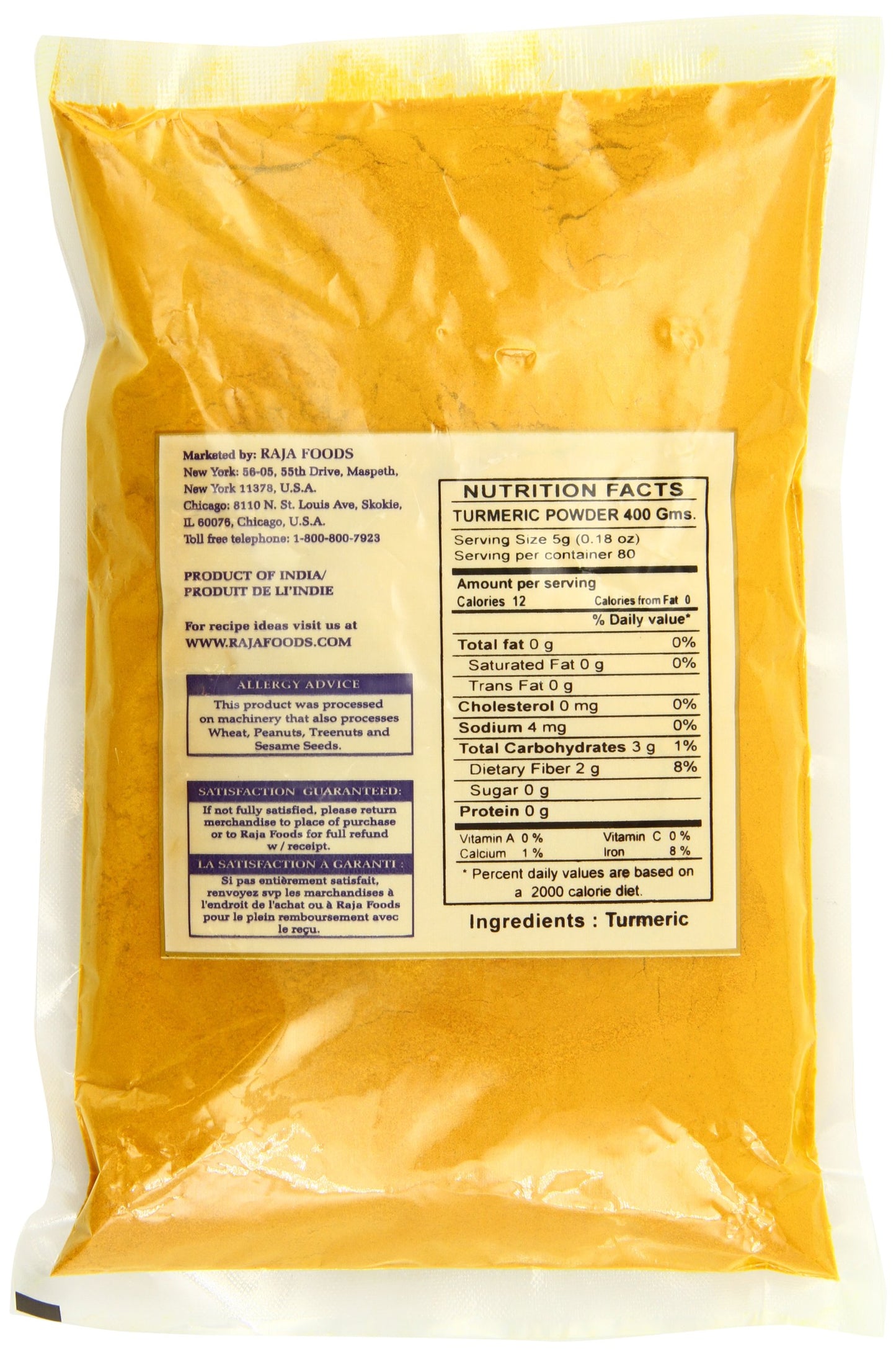 Swad Indian Spice Turmeric Haldi Powder, 14 Ounce
