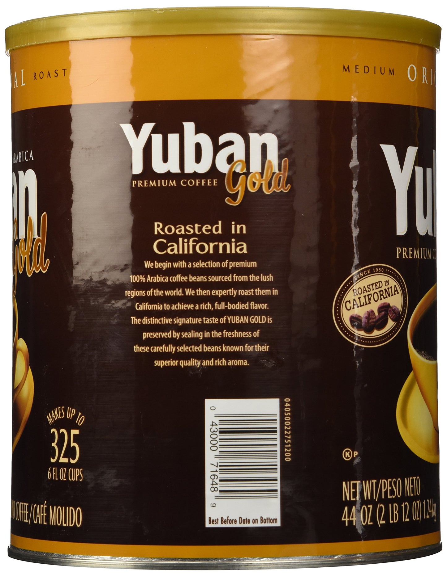 Yuban Original Medium Roast Premium Ground Coffee 44Oz (Packaging May Vary)