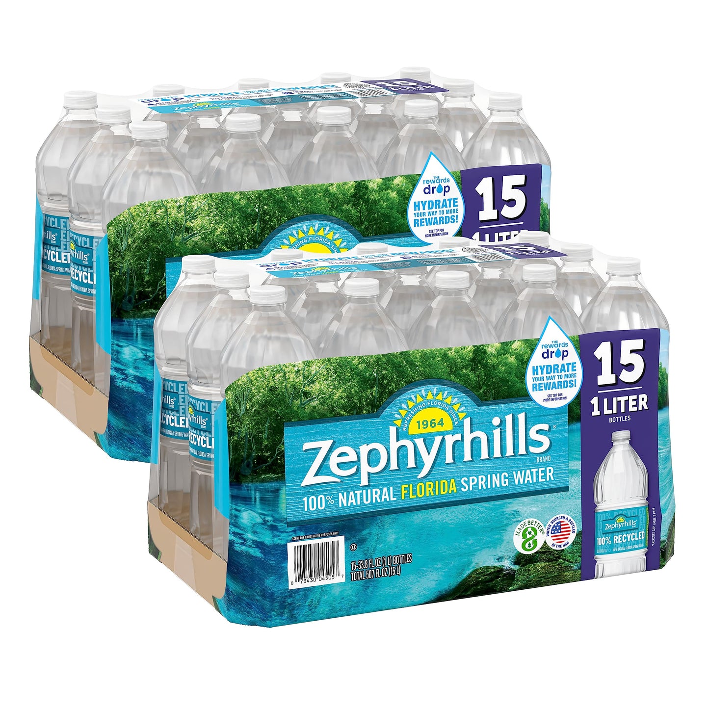 Generic Zephyrhills Spring Water Case Bundles, 33.8 Fl Oz (Pack of 30), 2 Cases, Refreshing Natural Flavor