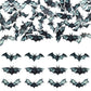 Gyufise 60Pcs Edible Halloween Bat Cupcake Toppers Edible Wafer Paper Bat Halloween Cupcake Picks For Baby Shower Kids Halloween
