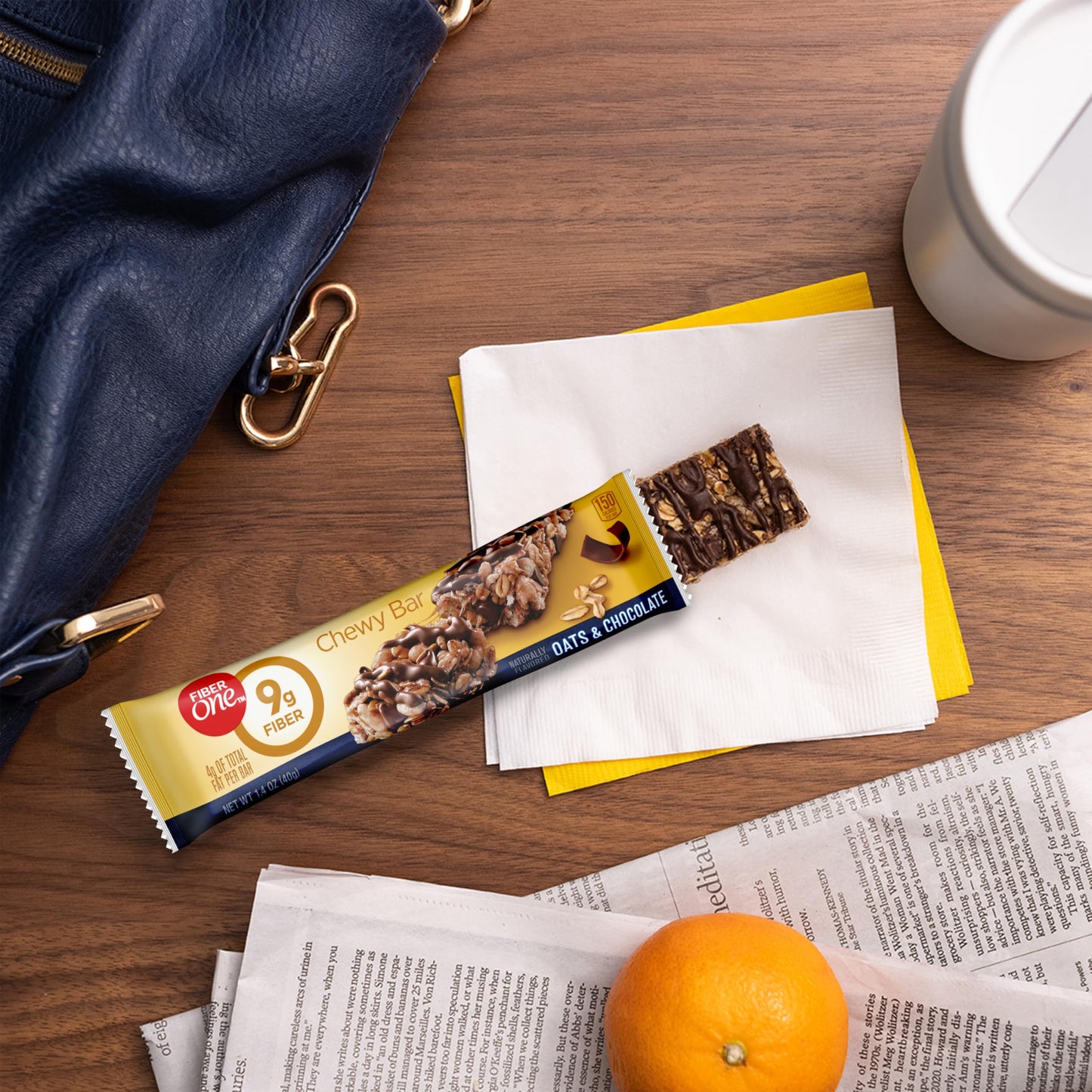 Fiber One Chewy Bars, Oats and Chocolate, Fiber Snacks, 5 Ct, 7 oz