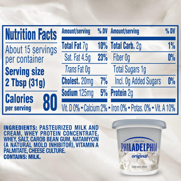 Philadelphia Original Cream Cheese Spread, 16 oz Tub