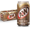 Dr Pepper A&W Root Beer Soda, 12 fl oz Cans, 12 Pack, Brown, Model DPSUSC800005216