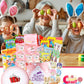 Easter Snack Pink Tin Basket (60 Count) Filled With Candy With Bunny, Great Package For Family, Friends, Kids, Boys And Girls