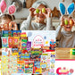 Easter Snack Box (112 Count) Filled With Candy, Snacks, Treats And Plush Easter Bunny, Great Package For Family, Friends, Kids,