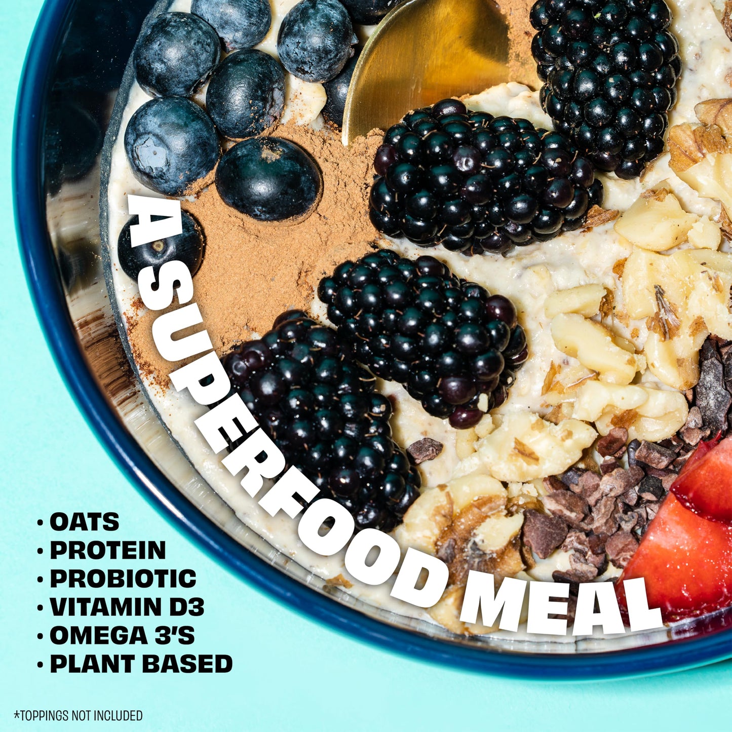 Kreatures Of Habit Meal One | Overnight & Instant Superfood Protein Meal Replacement | Gluten Free, Dairy Free, 30G Of Plant Based Protein, With No Added Sugar | Peanut Butter Banana | Pack Of 7