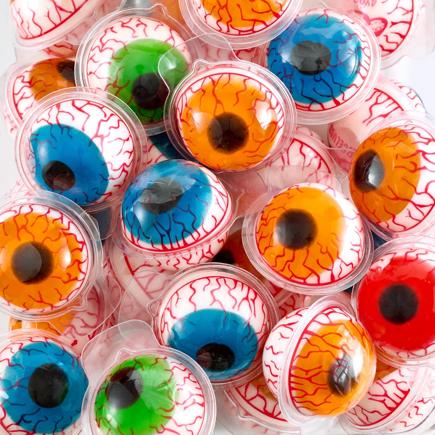 30 Gummy Eyeballs  Spooky Halloween Eyeball Candy in 4 Flavors  Soft Gummies with Jelly Filling  Individually Wrapped  By 4YoreElves (19 oz)