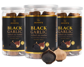 Homtiem Black Garlic 8.82 Oz (250g.)  3 Pack  Whole Black Garlic Fermented for 90 Days  Super Foods  Non-GMOs  Non-Additives  High in Antioxidants  Ready to Eat for Snack Healthy  Healthy Recipes