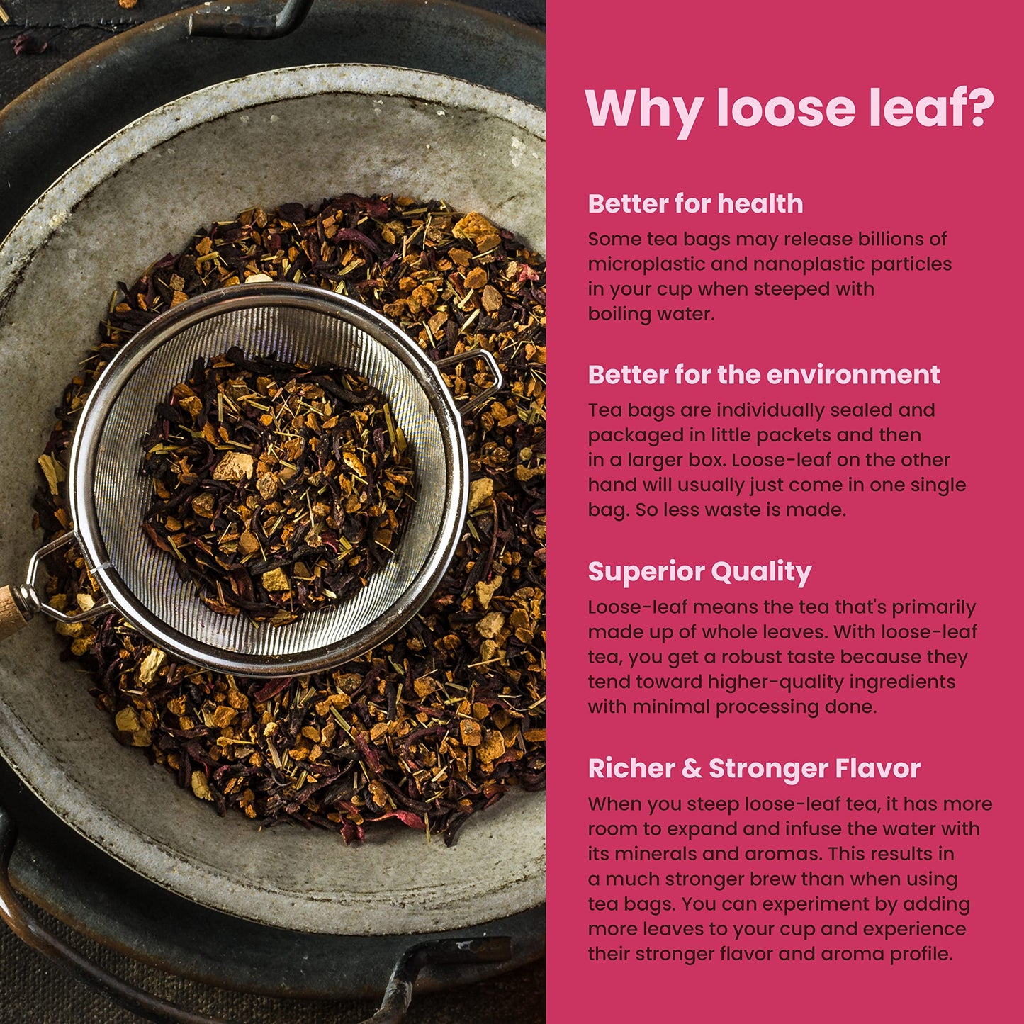 Gardenika Organic Cinnamon Hibiscus Loose Leaf Tea | Caffeine-Free | USDA Organic | 4 oz