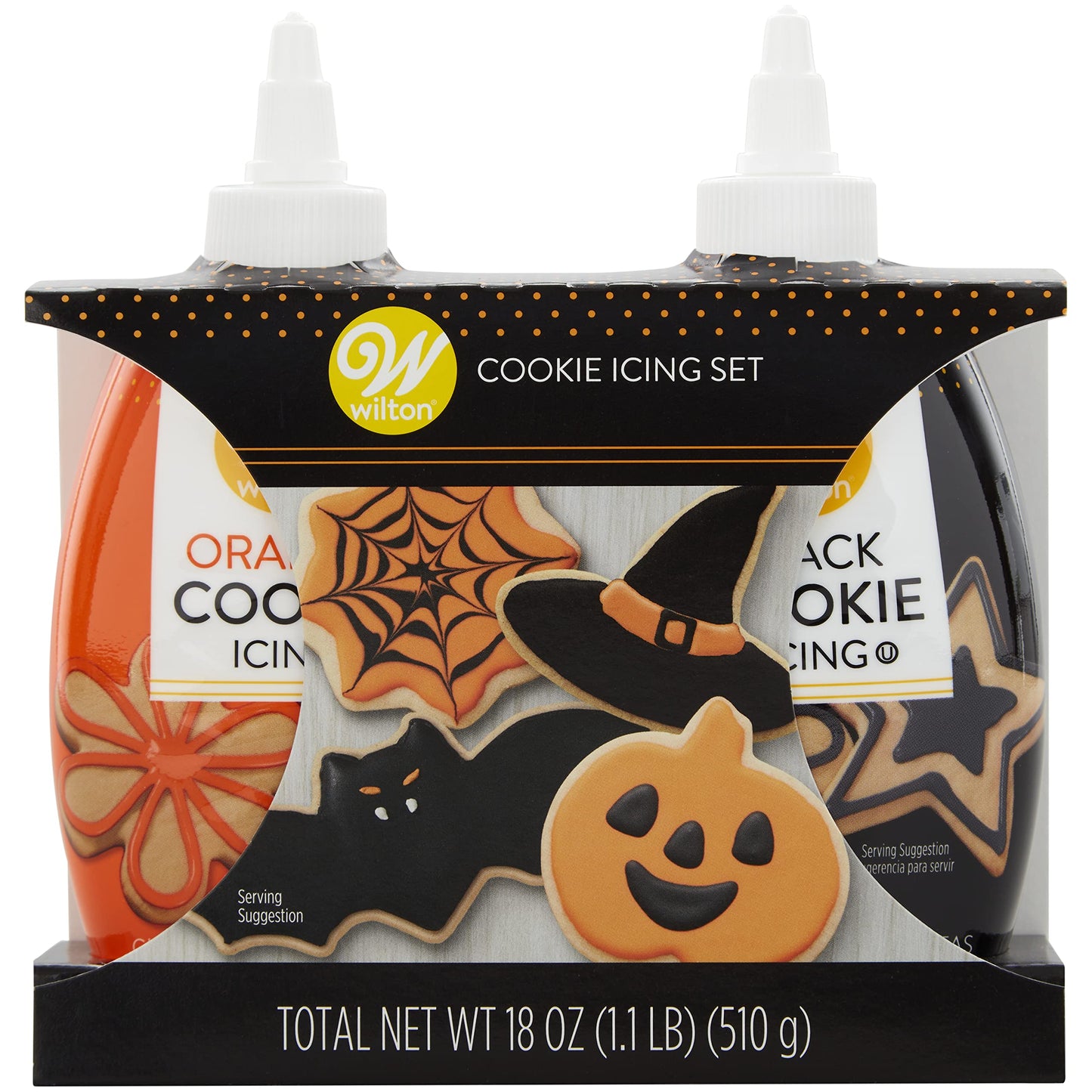 Food Items Cookie Icing ORNG Blck, Orange & Black