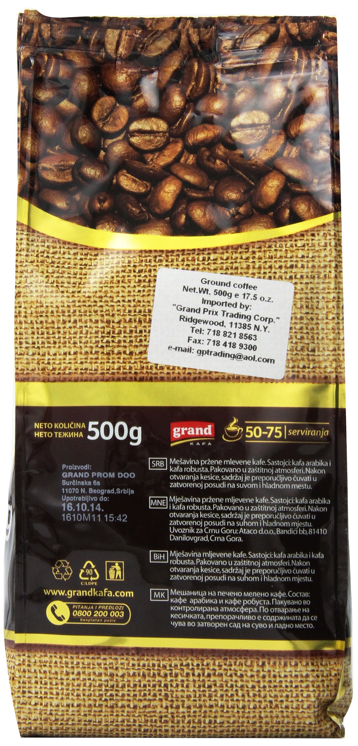 Grand Ground Coffee, Gold, 17.5 Ounce, Pack of 1, Freshly Roasted Coffee Beans