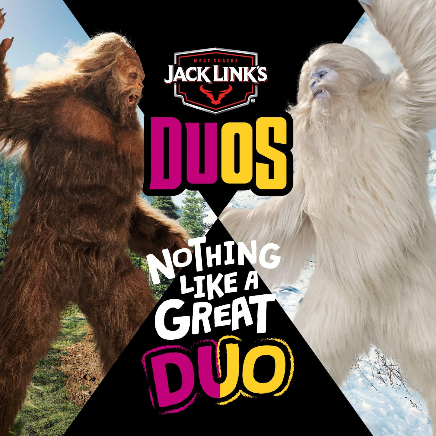 Jack Link s DUOs Original and Teriyaki Beef Jerky  Shareable Under 100 Calories Snack Packs with 11g of Protein  Great Stocking Stuffers  Bulk Pack of Individual Bags of Meat Snacks - 3.25oz (4 Count)