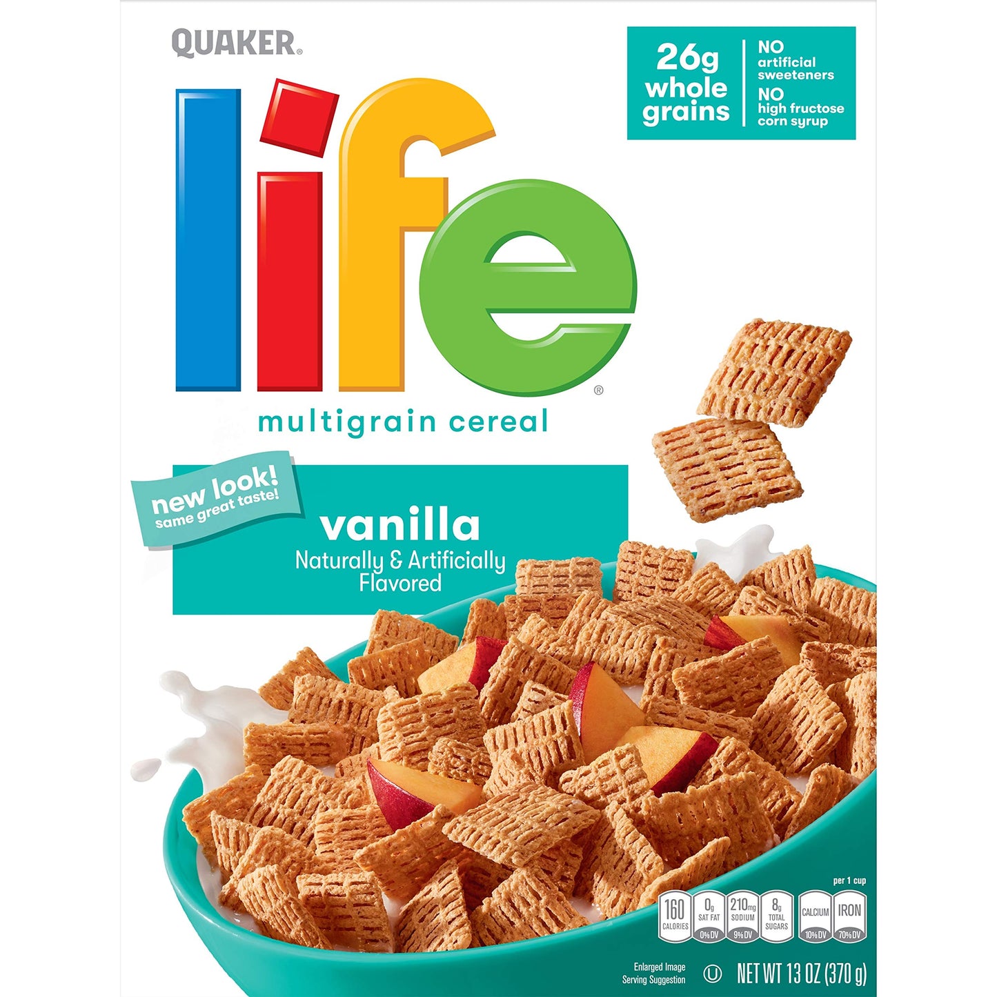 Quaker Life Cereal, Vanilla, 13 oz Box