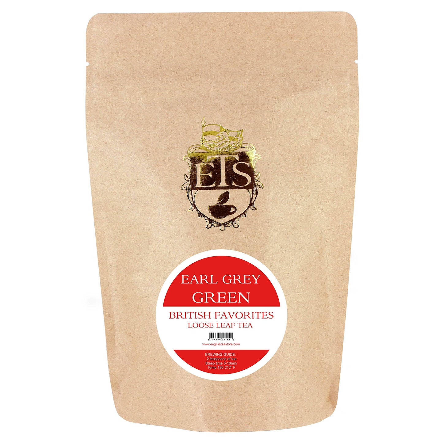 English Tea Store Loose Leaf, Earl Grey Green Tea Pouches, 4 Ounce