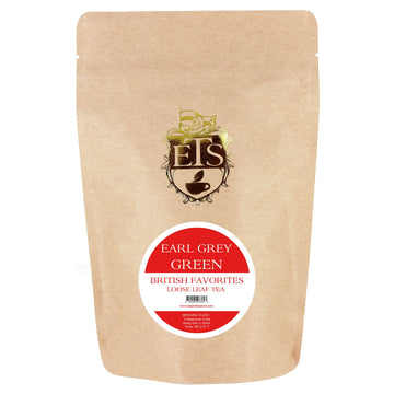 English Tea Store Loose Leaf, Earl Grey Green Tea Pouches, 4 Ounce