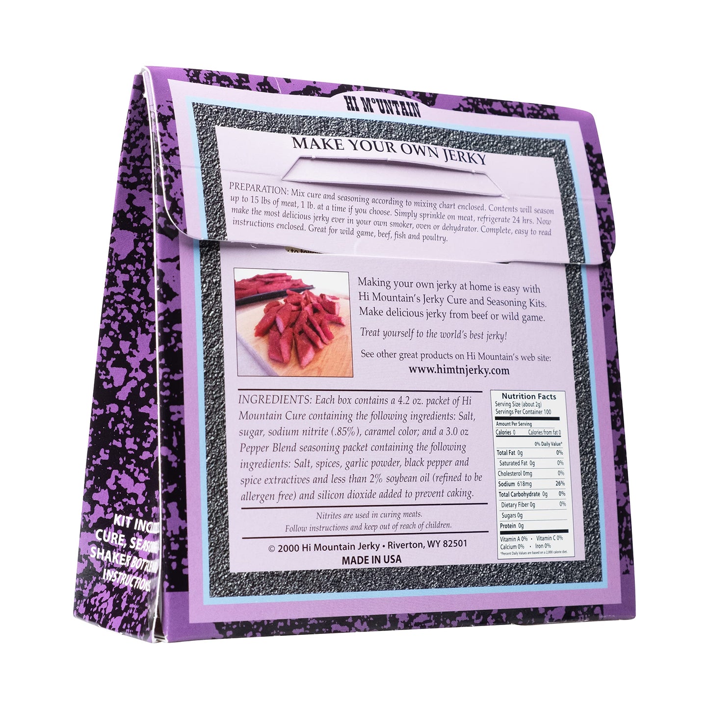 Hi Mountain Jerky Seasoning and Cure Kit - Pepper Blend - 8 Ounce - Perfect for Beef, Venison, Elk, and Deer