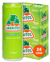 Jarritos - Mexican Soda Soft Drinks  Gfruit (12 oz  355ml) 8 Cans (3 Boxes of 8) - Real Cane Sugar - 0g Fat - Made in Mexico - Natural Flavor Soda Pop - Party & BBQ Beverages