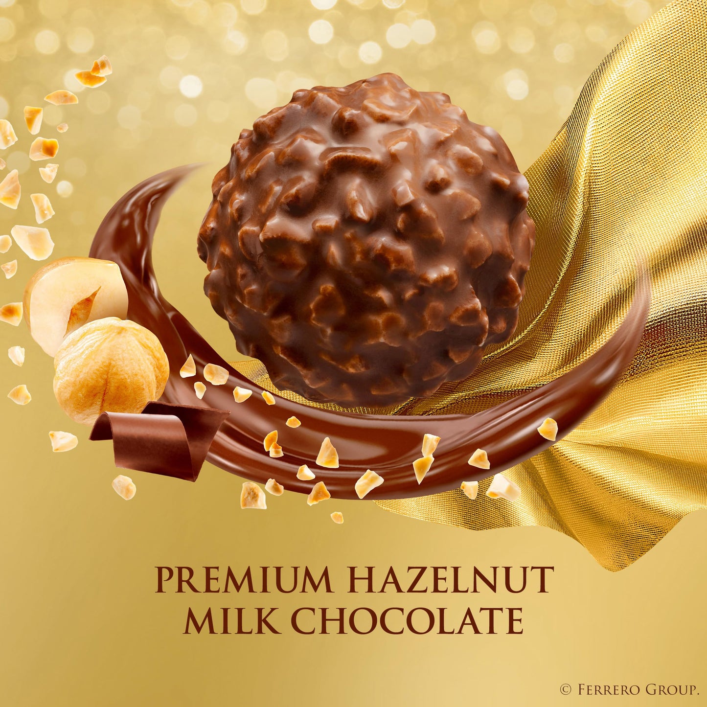 Ferrero Rocher  enhanced Gourmet Milk Chocolate Hazelnut  Individually Wrapped  Chocolate Gift Box  30 Count  13.2 oz