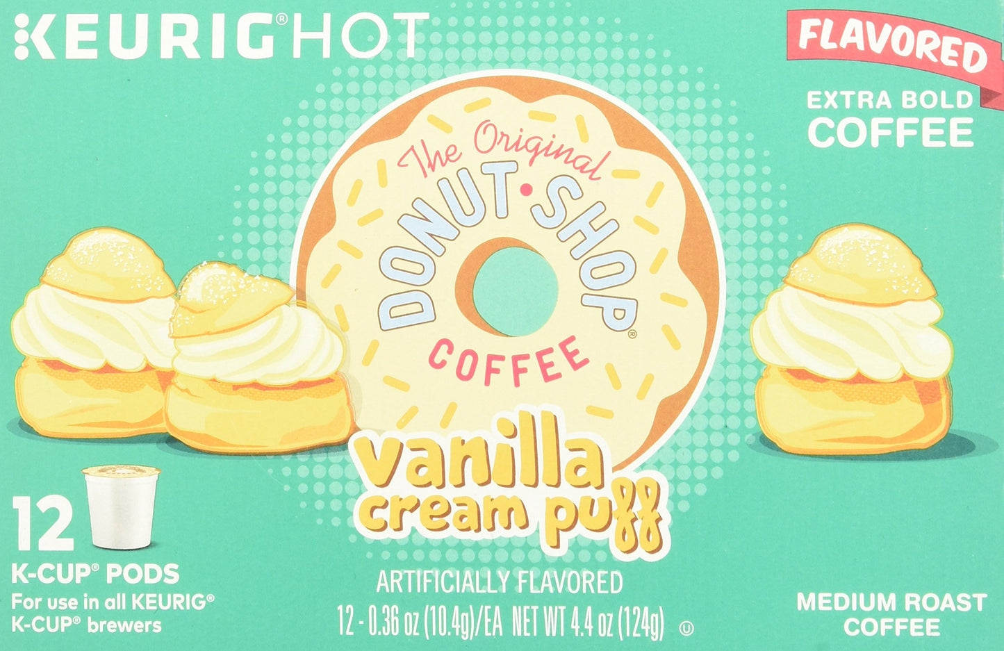 The Original Do Keurig Green Mountain Donut Shop Coffee, Medium Roast, Vanilla Puff, 12 Ct (Pack Of 3)