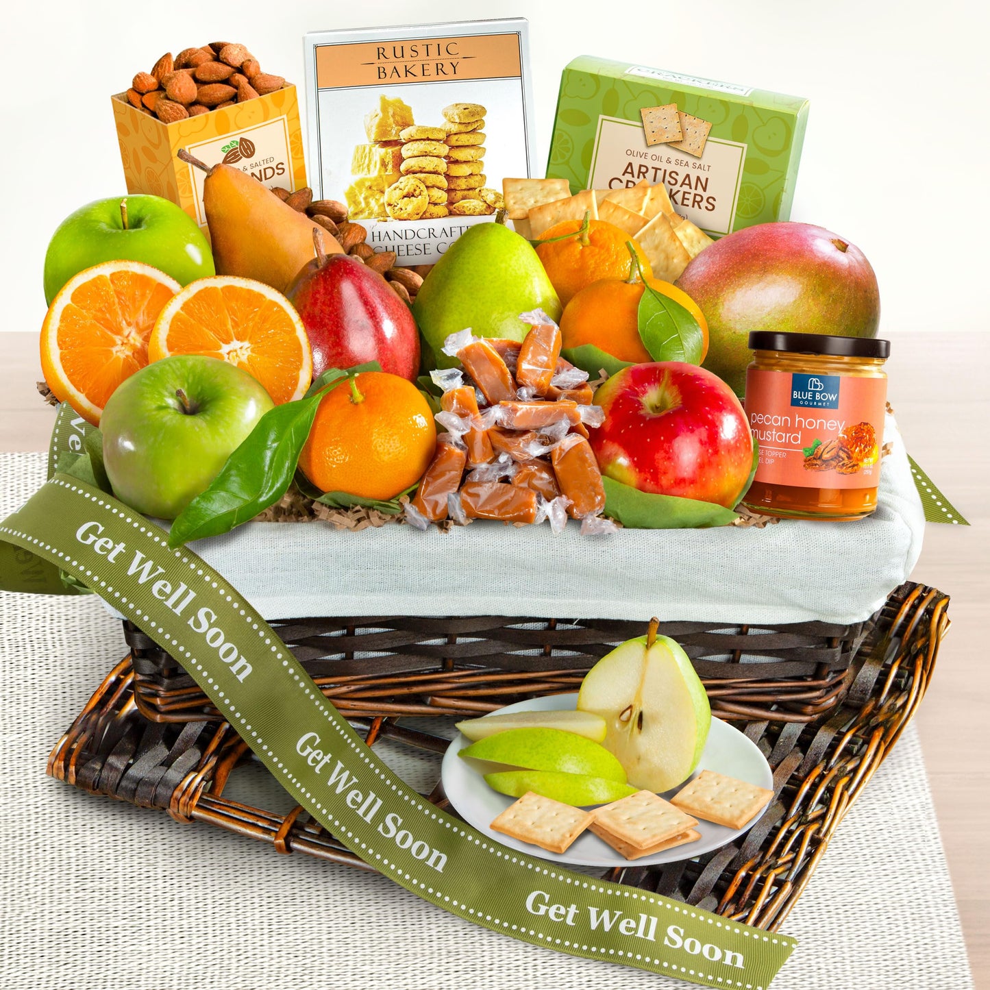 A Gift Inside Get Well Soon Deluxe Fruit Gift Basket