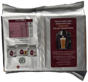 Tassimo Costa Caramel Latte 16 Discs, 8 Servings