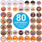 Crazy Cups Flavored Coffee Pods Variety Pack, Assorted Sampler, 80 Count