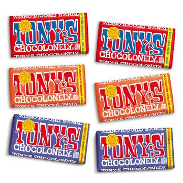 Tonys Chocolonely - Top 3 Milk Chocolate Bundle - Belgium Chocolate Bar, No Artificial Flavoring, Made From Fairtrade & B Corp 