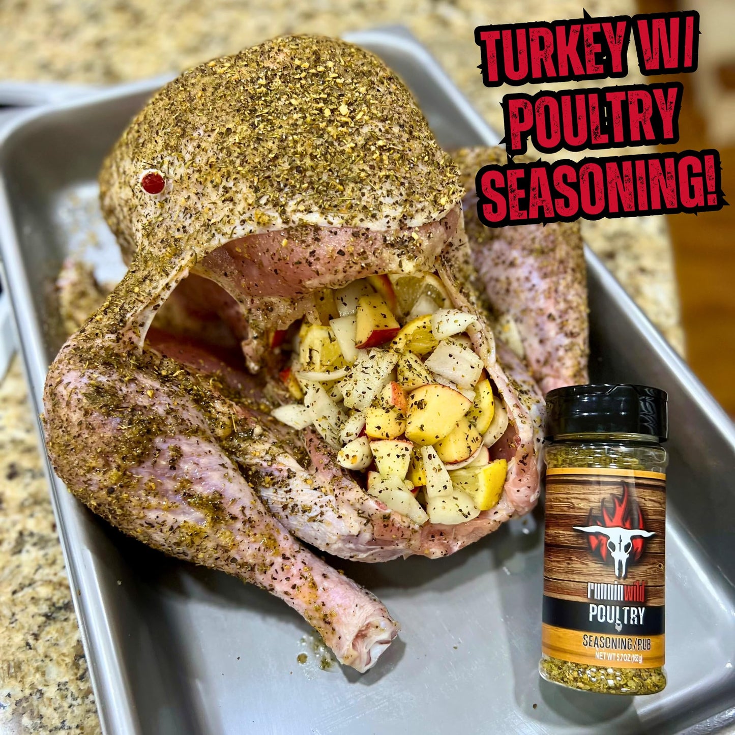 Gourmet Poultry Seasoning | Premium Chicken & Turkey Seasoning With Whole Herbs And Natural Lemon Flavor | No Artificial Flavors