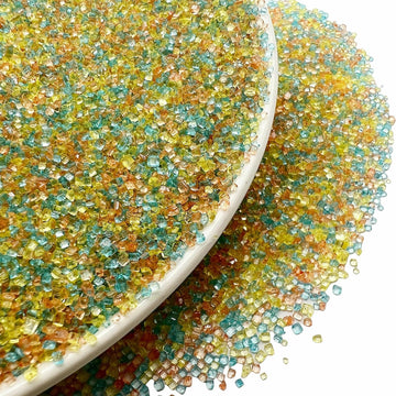 SE Si&Moos Blue Orange and Yellow Sanding Sugar Sprinkles Yellow Sprinkles Sugar Rimmer for Cocktails, Edible Colored Sugars for