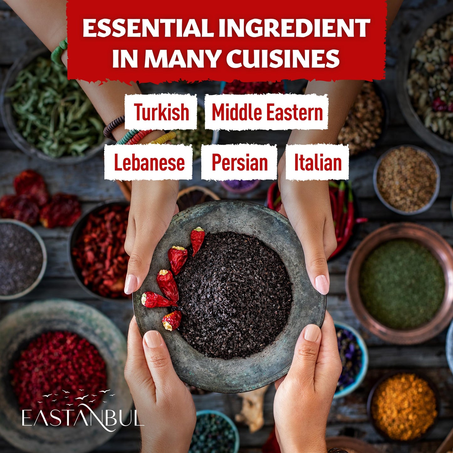 Eastanbul Urfa Biber Pepper Flakes, Mild-Moderately Hot, 5.6oz (160g), Blackish-Red Turkish Spice for Cooking & Seasoning