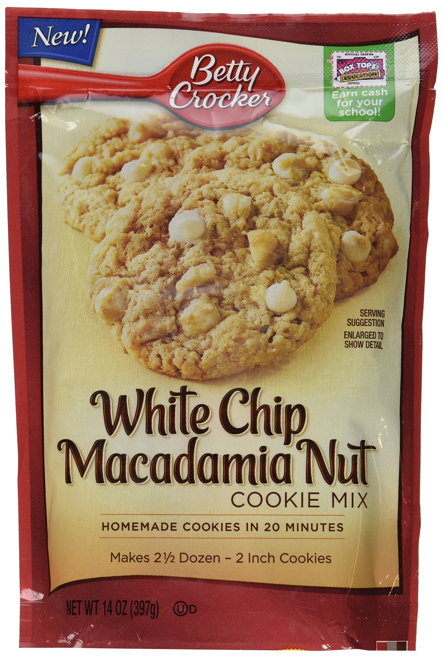 Betty Crocker White Chip Macadamia Cookie Mix, 14 Oz (3 Packs)