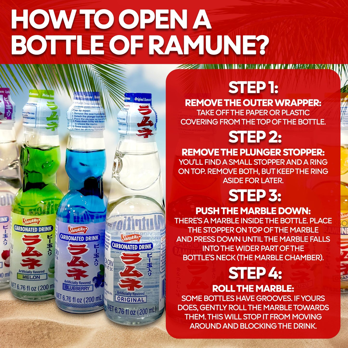 Endless Savings Ramune Japanese Soda Soft Drinks - Sparkling Beverage For Parties, Original, Yuzu, Grape, Orange, Melon, Lychee