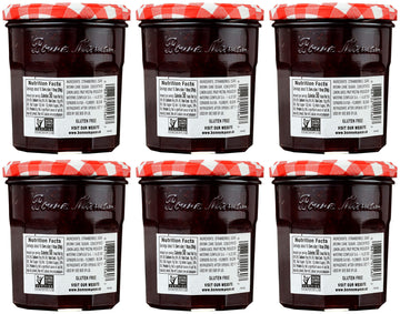 Bonne Maman Strawberry Preserves, Non-GMO, 13 oz Glass Jars, Pack of 6