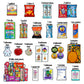Halloween Candy Pumpkin Bucket Gift (50Ct) Snacks Box Basket Candies Kids Children Mature-Themeds Cookies Food Variety Pack Bundle Mixed Bulk Sampler Girls Boys Guys Men Women Boyfriend Girlfriend College Student