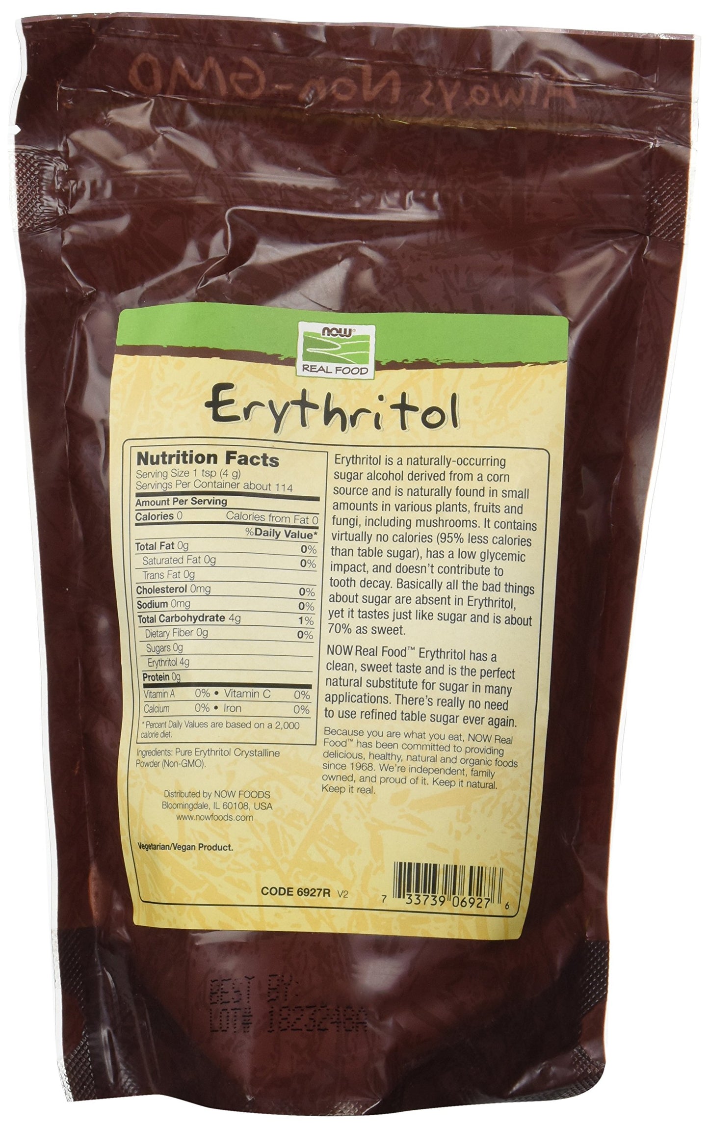 Now Foods Erythritol Natural Sweetener, 16 Ounce (Pack of 2)