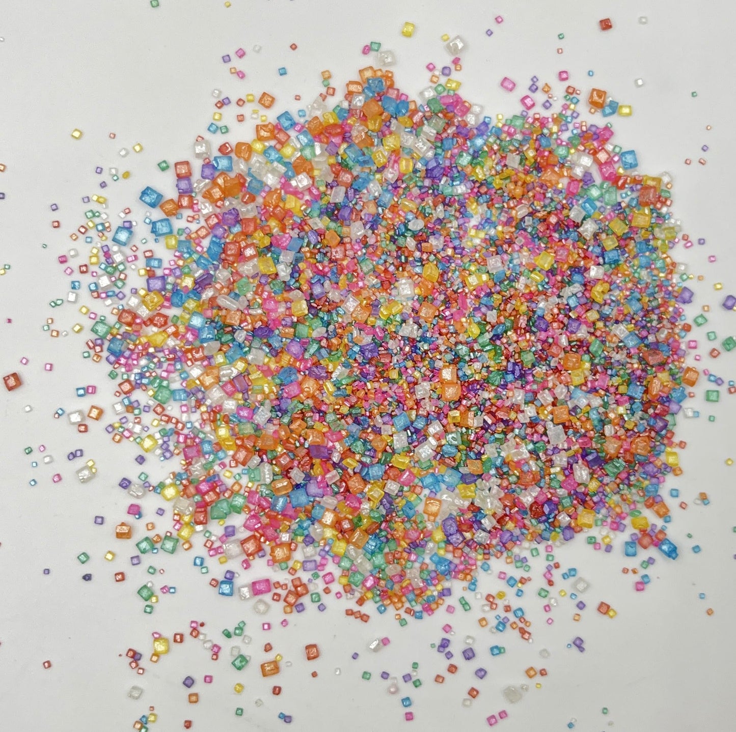 Sentovac Rainbow Diamonds Crystal Sprinkles | Edible Cake Cupcake Sprinkles 1 Bottle 3.53Oz/ 100G | For Wedding Party Baking Cup