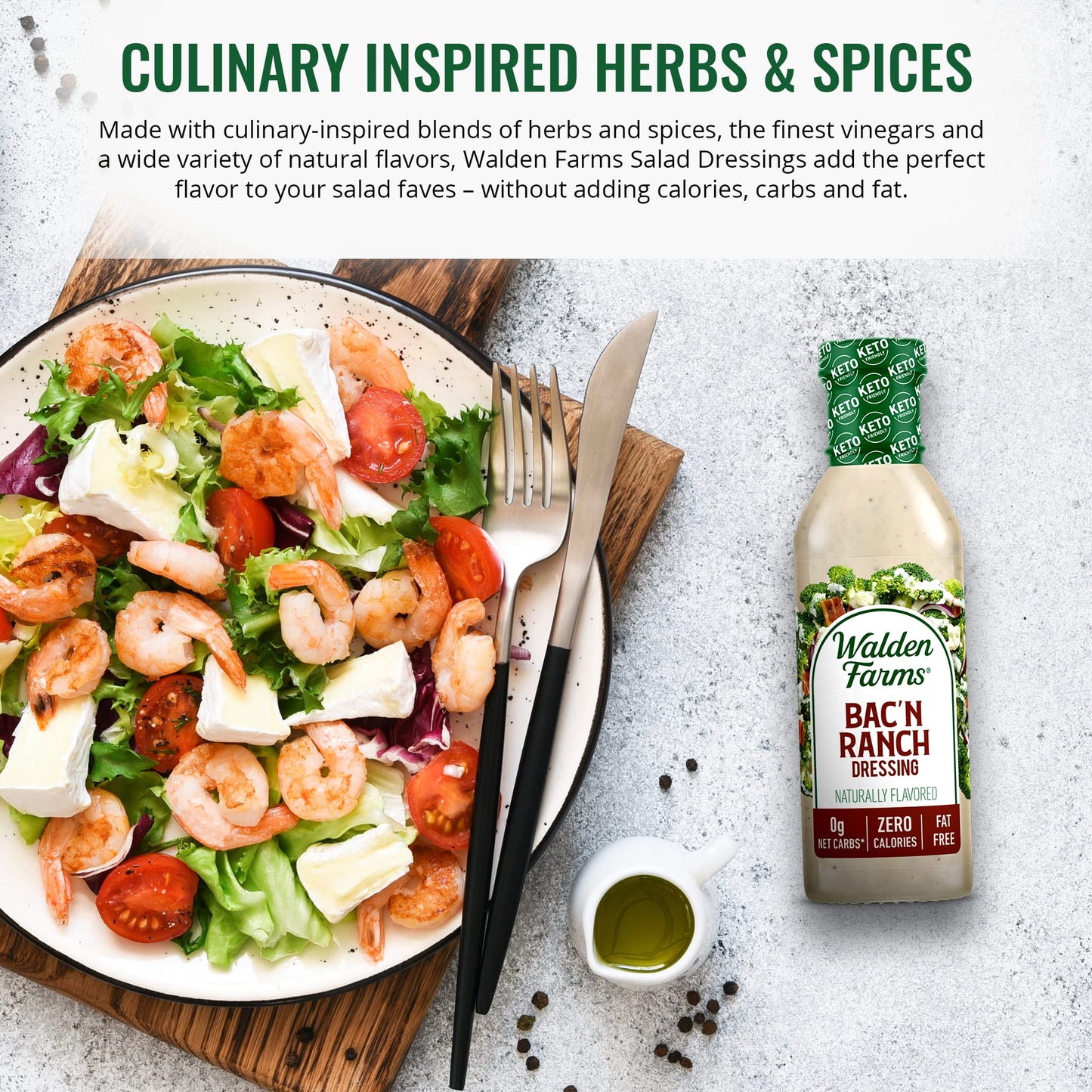 Bacon Ranch Dressing Calorie Free, 12 Fl Oz (Pack Of 6)