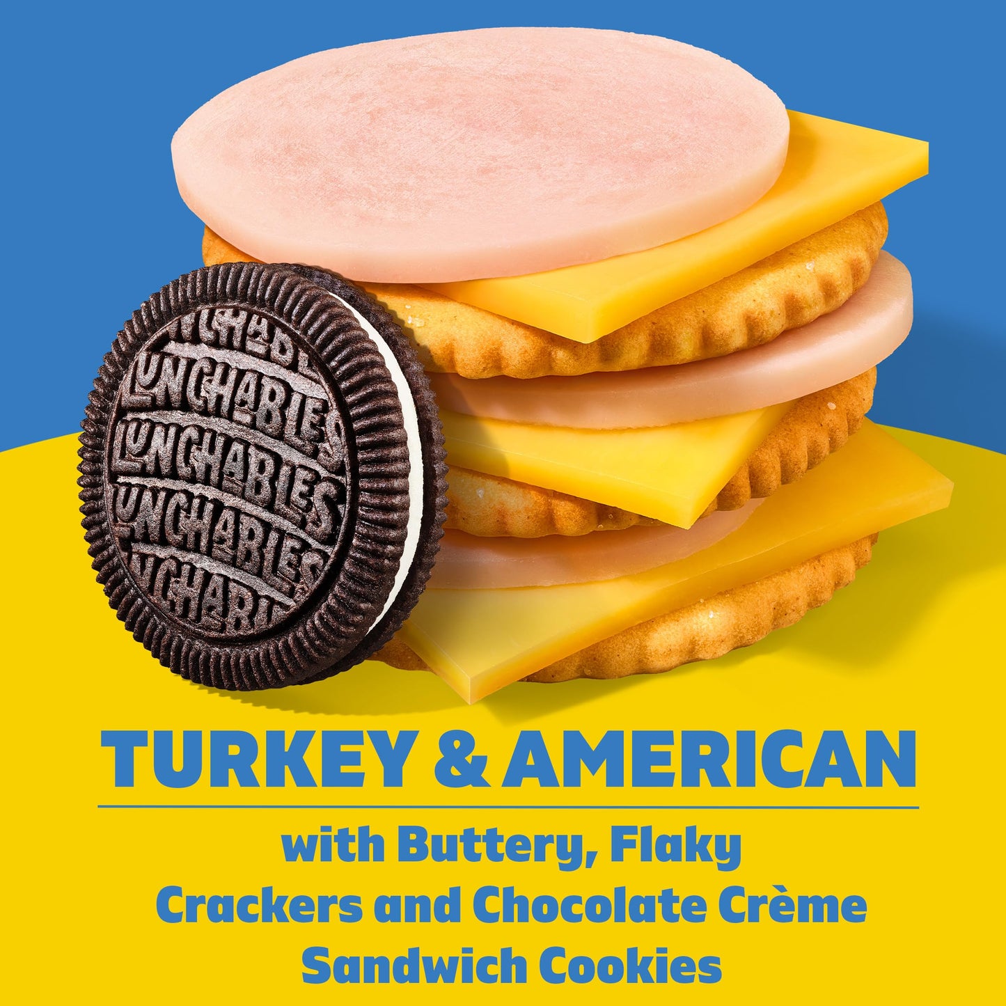 Lunchables Turkey & American with Chocolate Creme Cookies, 5 ct Pack, 3.2 oz Trays