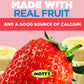 Motts Fruit Smoothies Strawberry Banana, 4.2 oz Clear Pouches, 24 Count (6 Packs of 4), Non-dairy, Made With Oatmilk, Made With