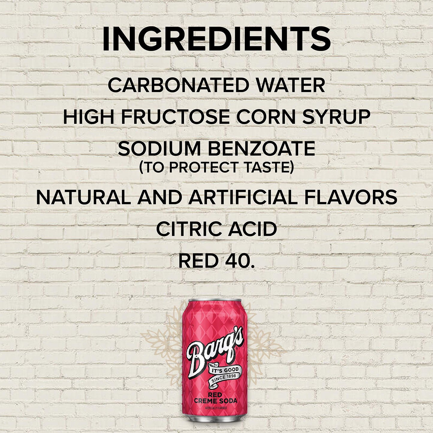 Barqs Red Creme Soda Soft Drink, 12 Fl Oz, 36 Pack, Refreshing Red Flavor