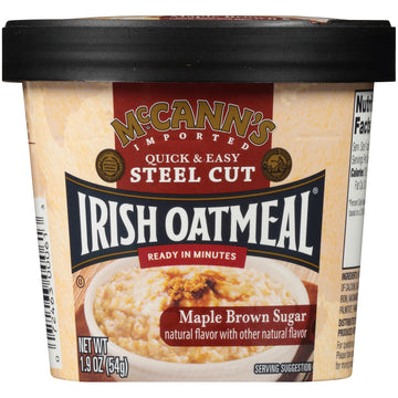 Mccann 'S Instant Oatmeal Cup, Maple Brown Sugar, 1.9 Ounce (Pack Of 12)