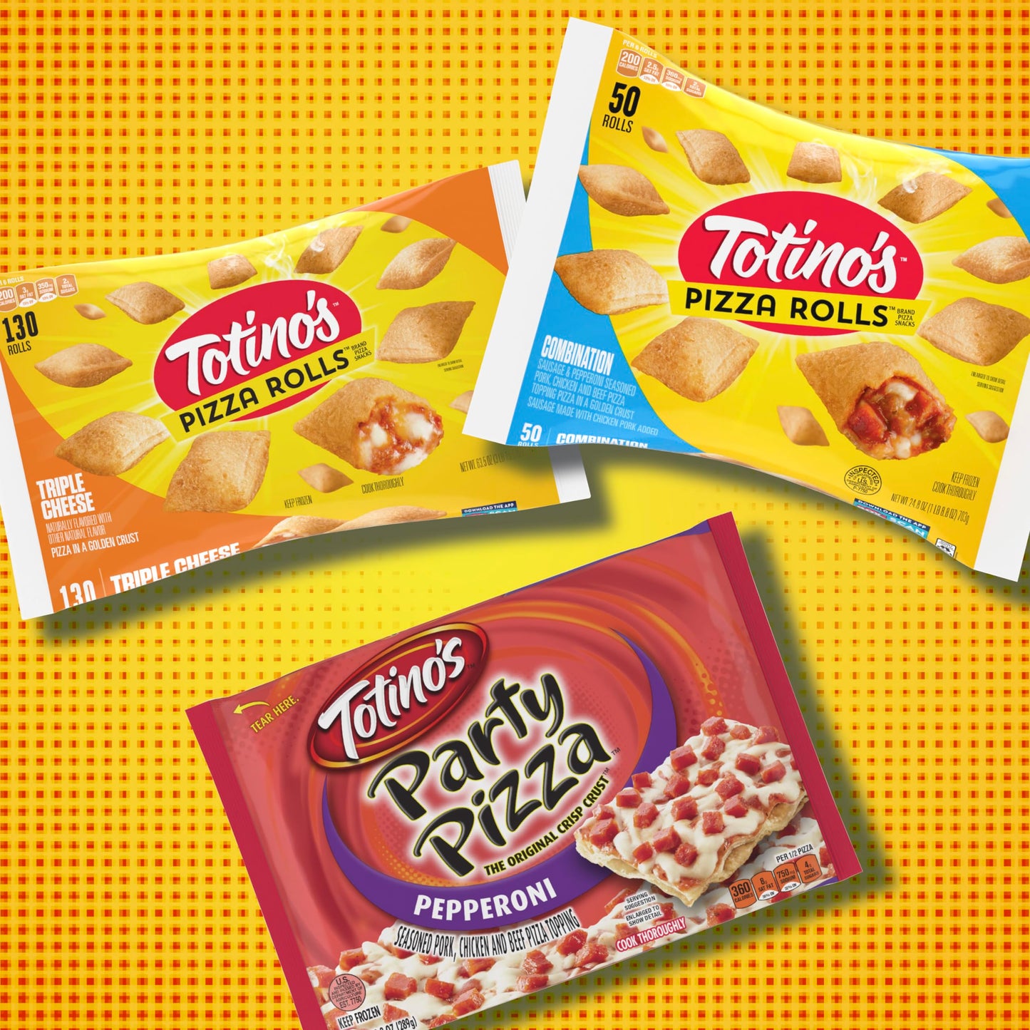 Totinos Pizza Rolls, Pepperoni Flavored, Frozen Snacks, 100 Rolls, 48.8 oz