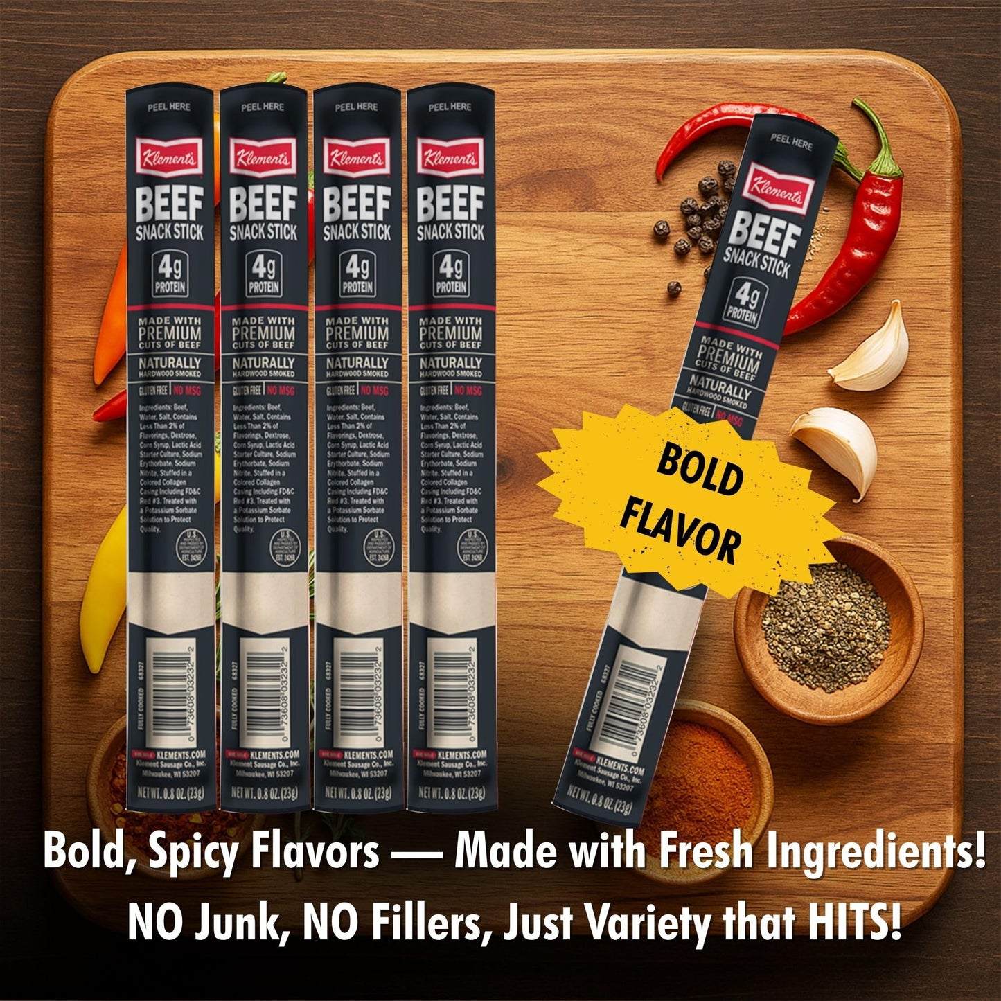 Jerky.Com 100% Original Beef Snack Sticks 10 Pack | Sugar Free, Low Carb, High Protein Keto Snacks | Delicious Gluten Free Beef Jerky Sticks | Gifts For Men